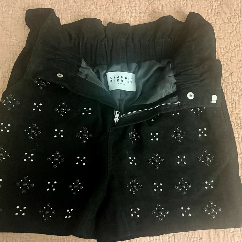 Claudie Pierlot Black Embellished Shorts
